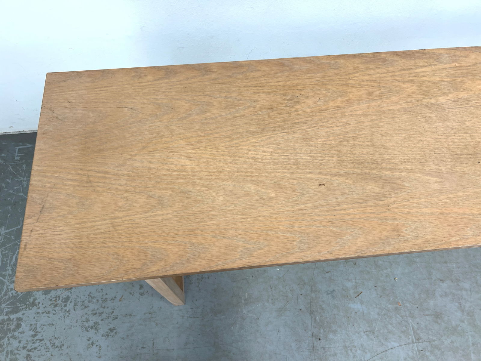 Long Sofa Console Table inspired Frank Lloyd Wright inspired base construction. - 2