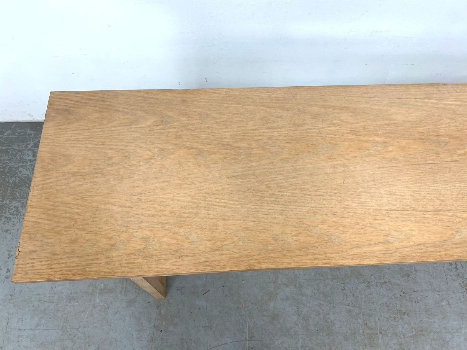 Long Sofa Console Table inspired Frank Lloyd Wright inspired base construction. - 2