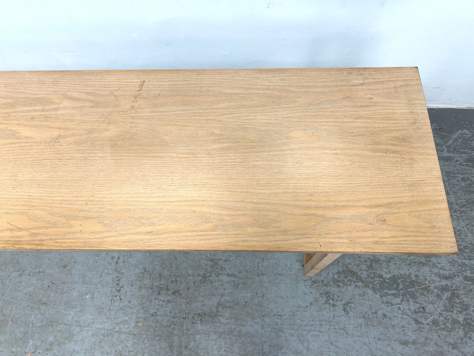 Long Sofa Console Table inspired Frank Lloyd Wright inspired base construction. - 3