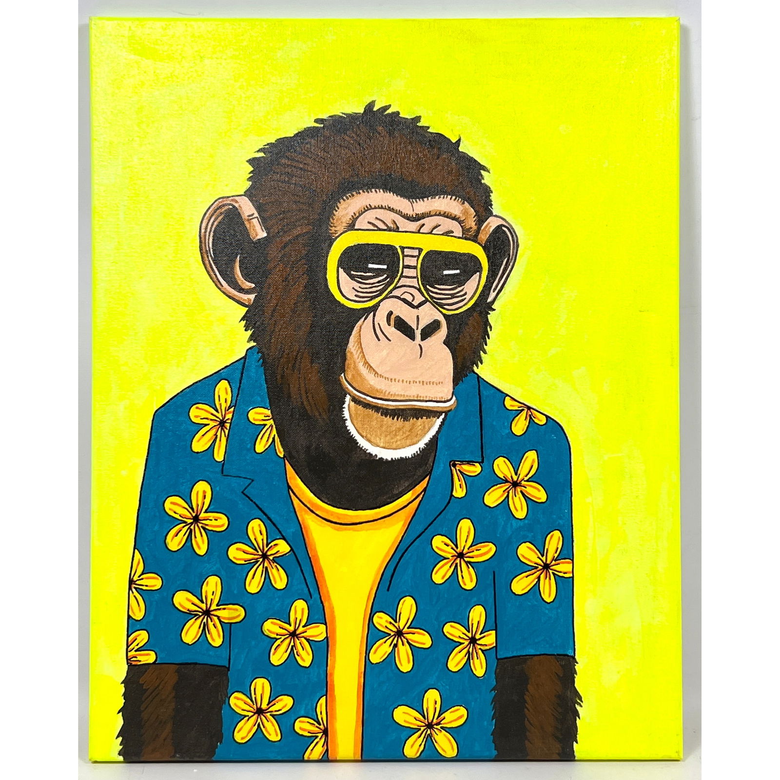 LoneWolf Contemporary Pop Art Painting on Canvas.: LoneWolf Contemporary Pop Art Painting on Canvas. Dimensions: Height: 20 inches, Width: 16 inches. --- US Packing and Shipping charge: In house shipping available. Will be calculated once