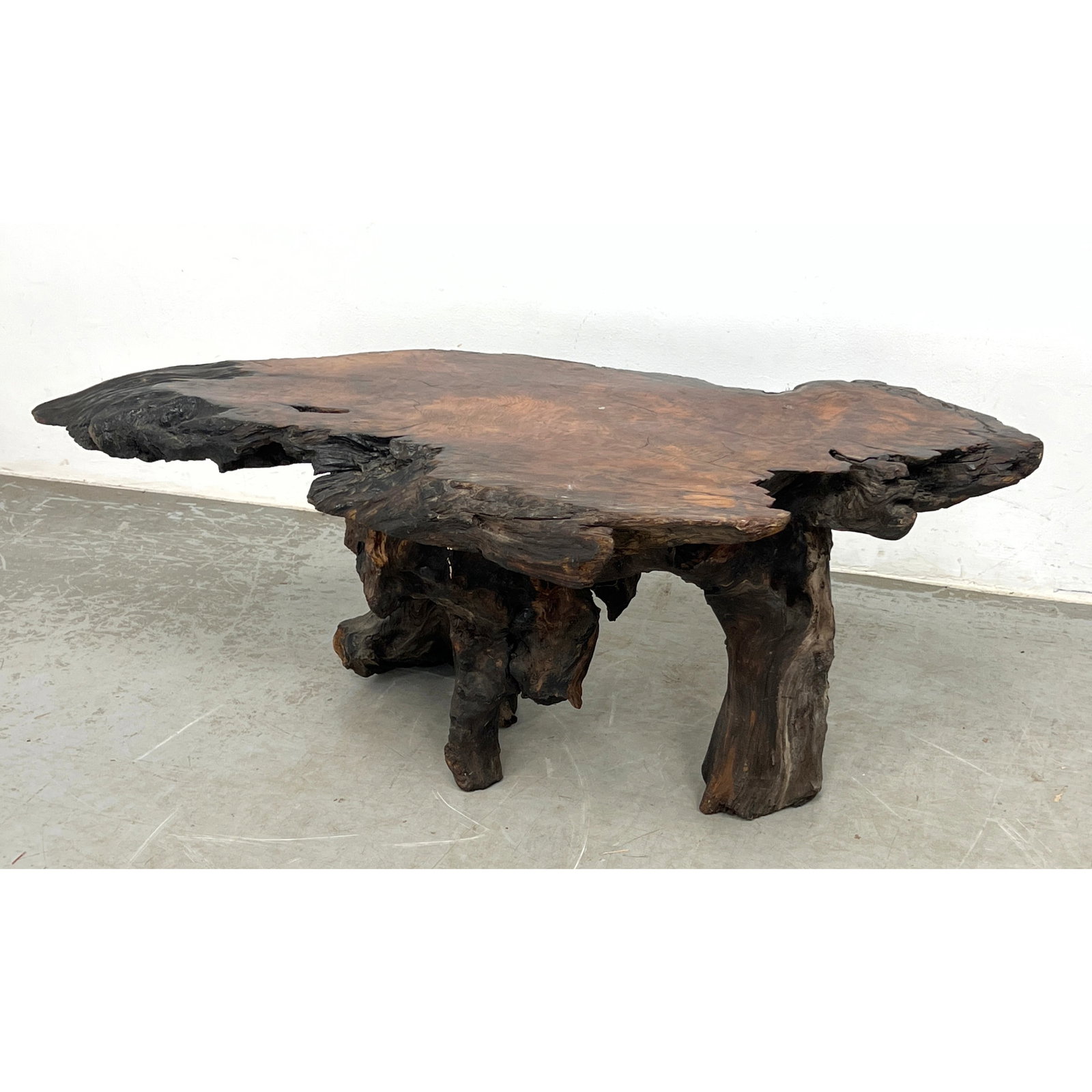 Large 2 Piece Organic Modern Coffee Table. Thick free Edge Slab Top. Natural form. (1 of 8)