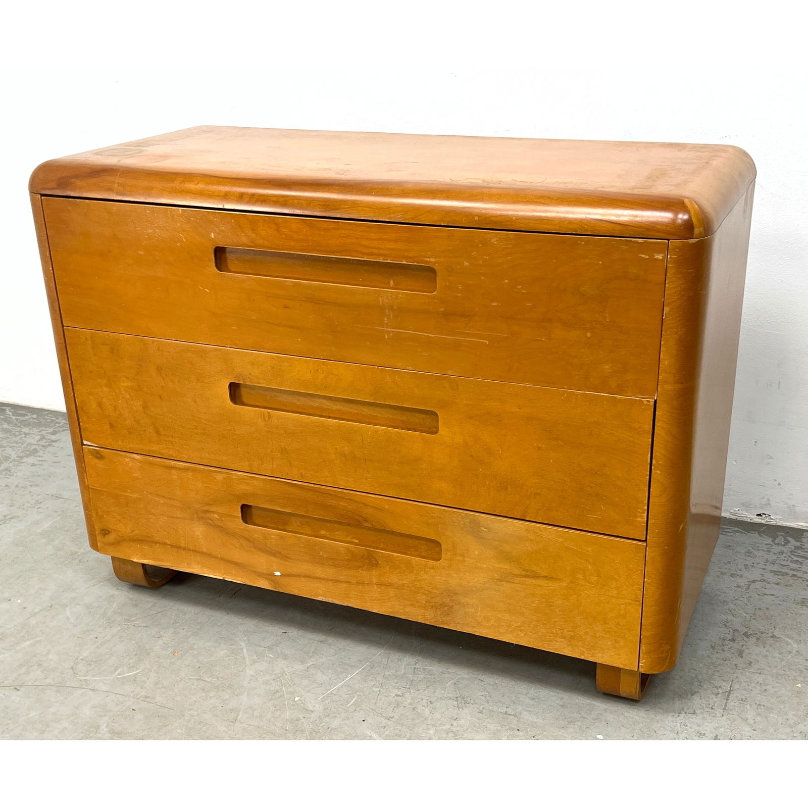 Paul Goodman for Plymodern Mid Century Modern Three Drawer Low Chest Dresser. (1 of 11)