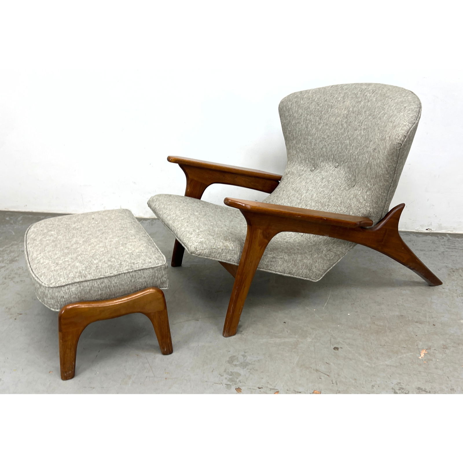 Adrian Pearsall Lounge Chair and Ottoman. Reupholstered. (1 of 8)