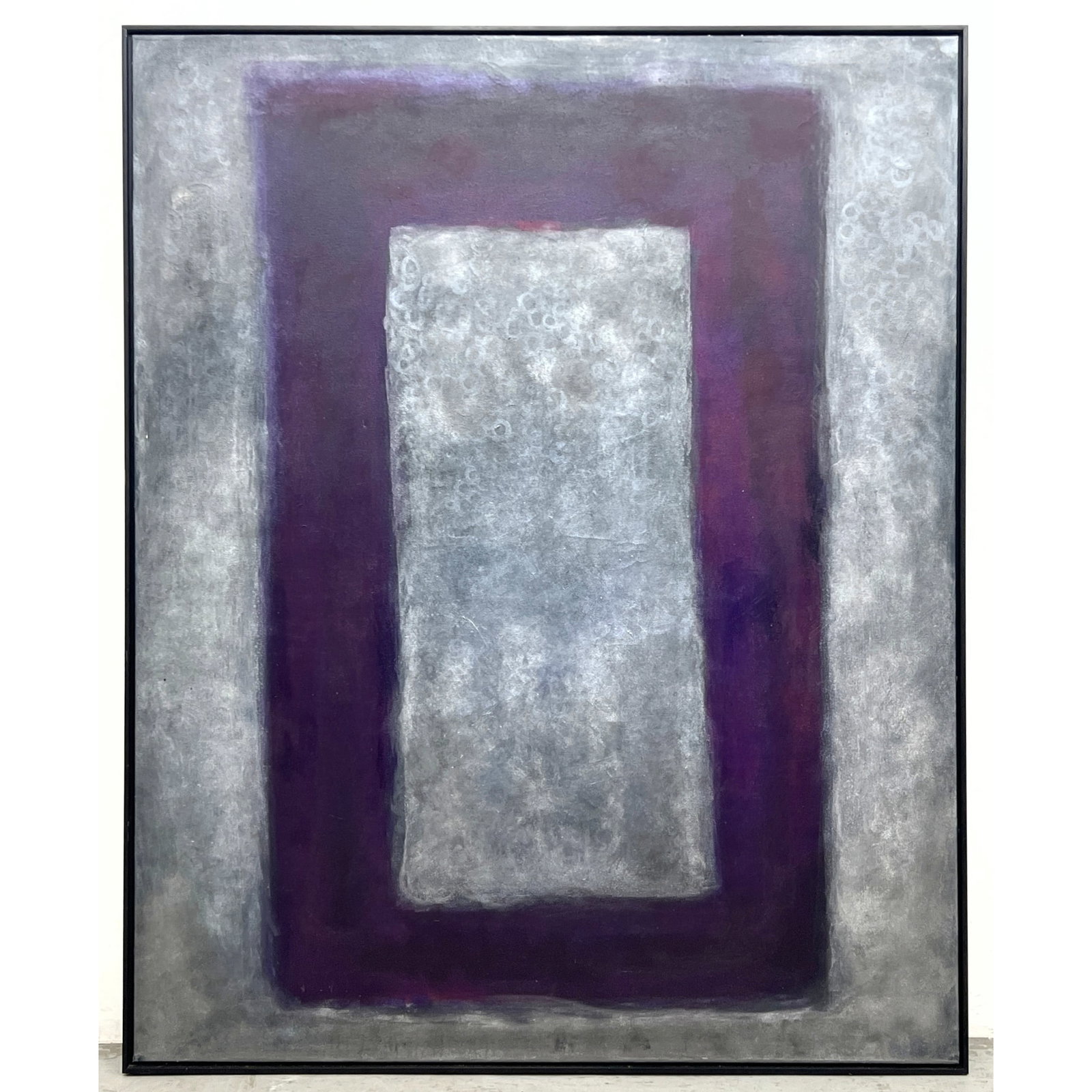 Large Artist Signed and Dated 2004 Modernist Painting on Canvas After Mark Rothko.: Large Artist Signed and Dated 2004 Modernist Painting on Canvas After Mark Rothko. Dimensions: Height: 60.5 inches, Width: 48.5 inches. ---