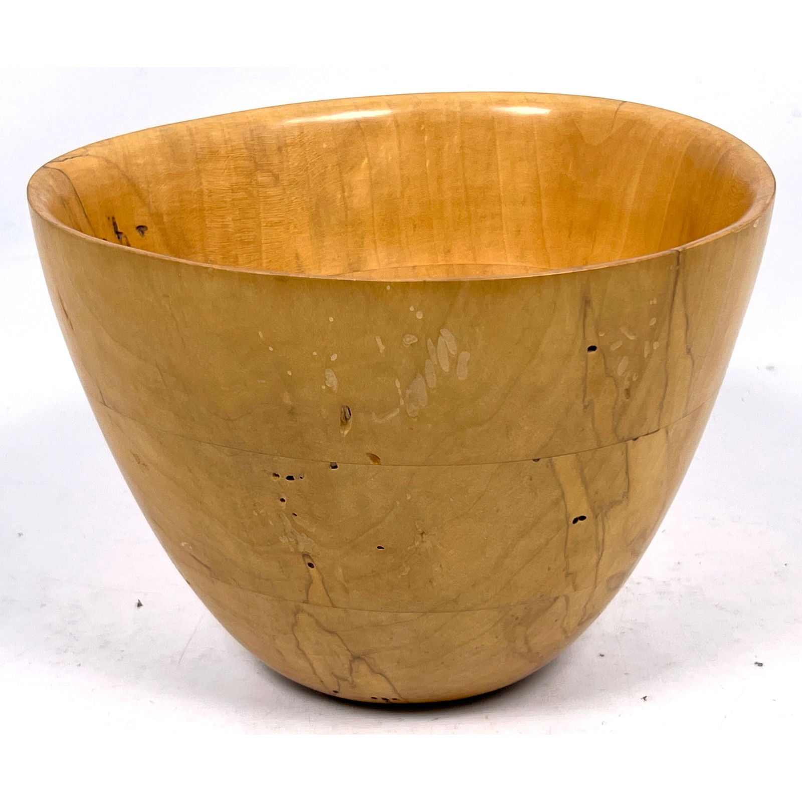 Peter Petrochko Spalted Silver Maple Bowl. American Studio Artist Handcrafted Bowl. Artist Signed an (1 of 8)