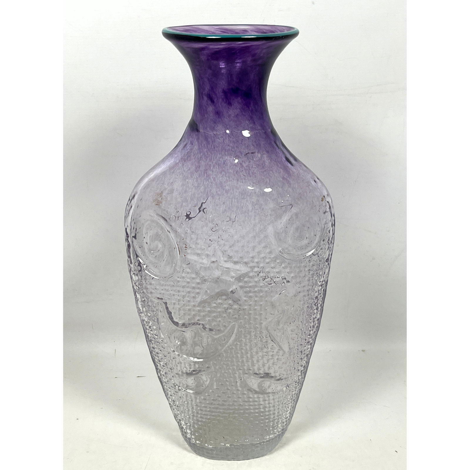Stephen Nelson Handblown Art Glass Vase Sculpture. Double Vision. Signed and engraved Title. (1 of 11)