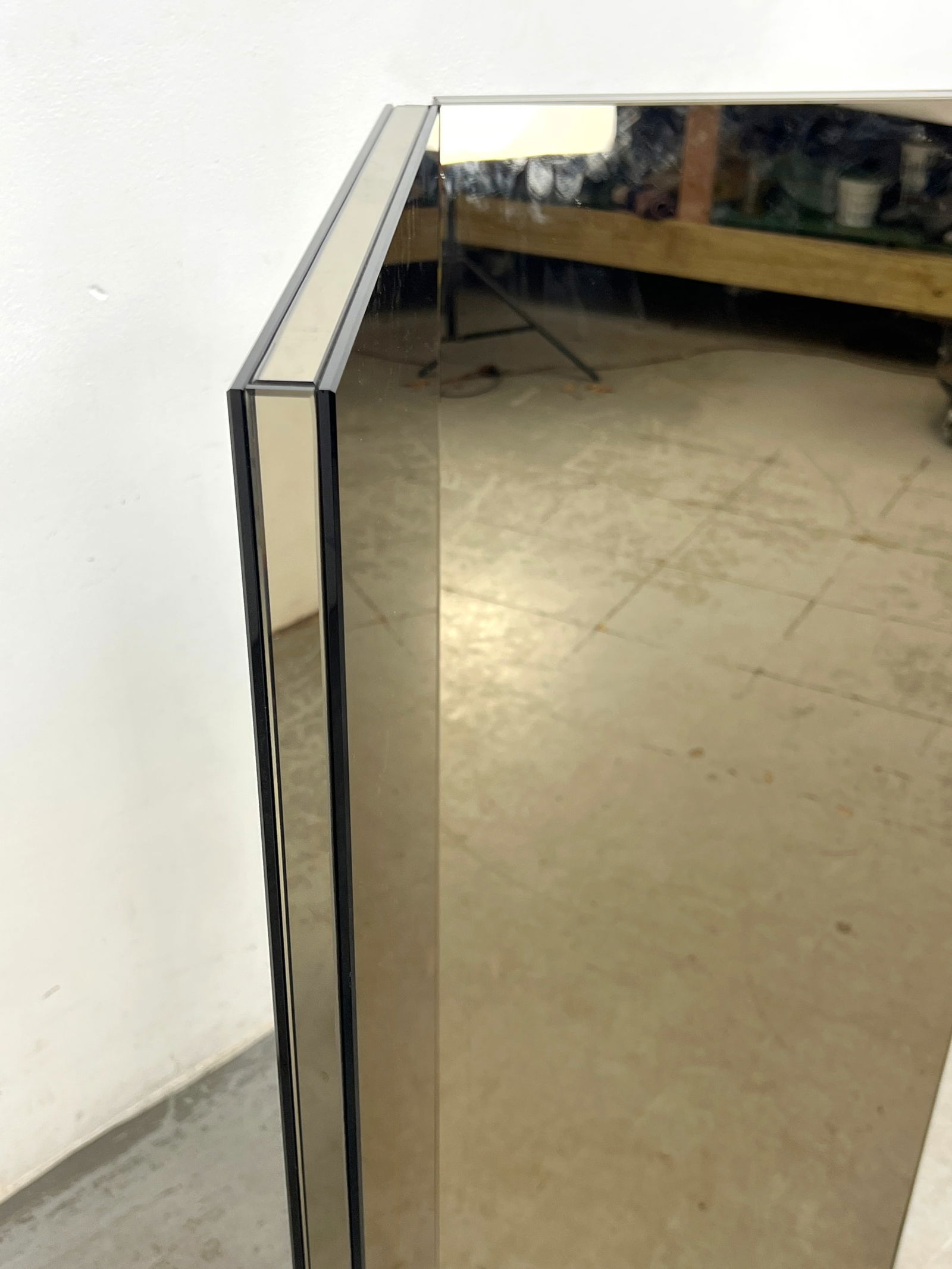 2 Panel Folding Floor Mirror Screen. Pose Mirror - 3