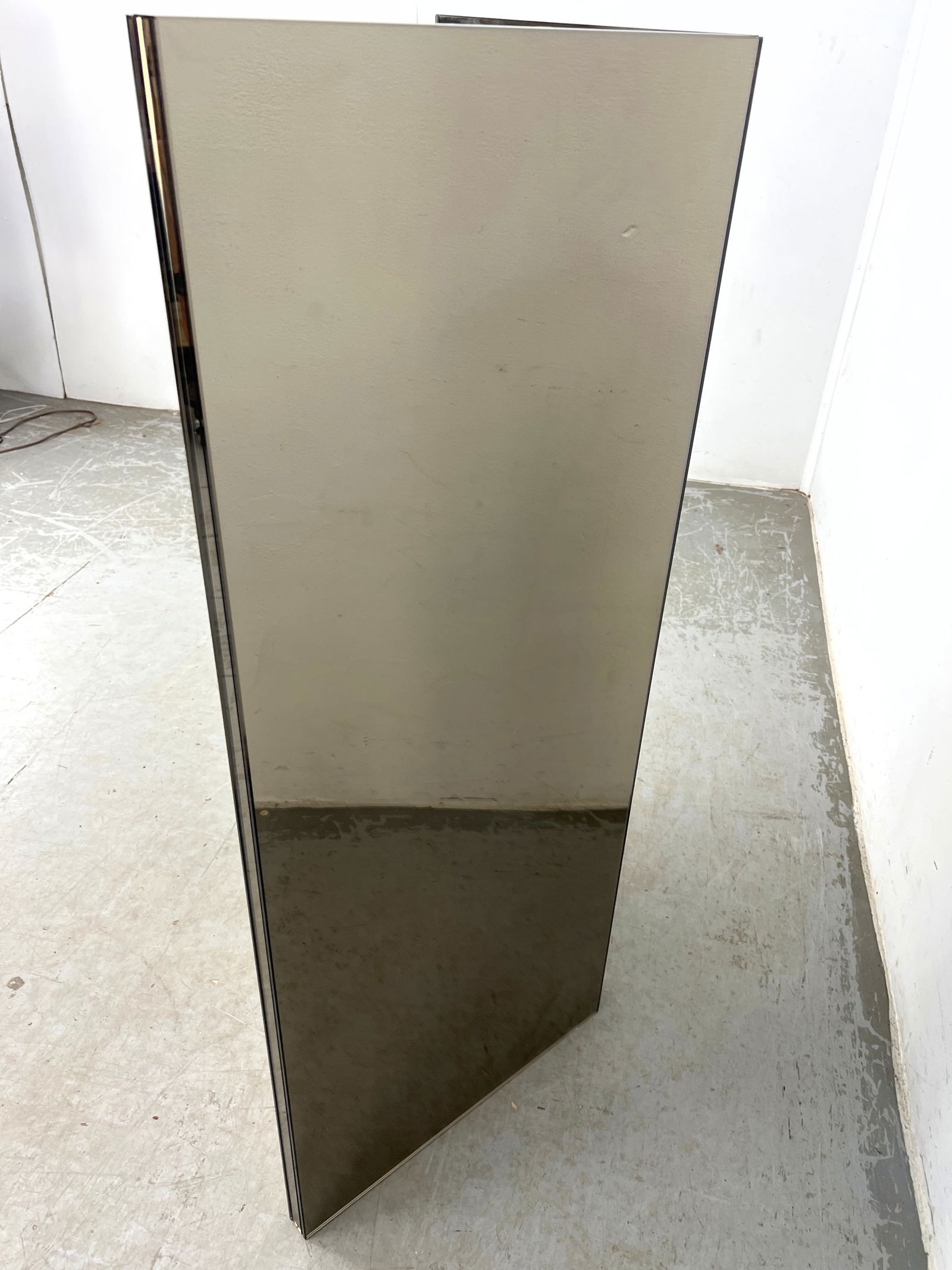 2 Panel Folding Floor Mirror Screen. Pose Mirror - 6