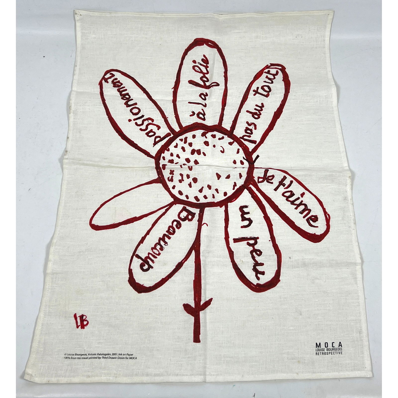 Louise Bourgeois Printed Linen Panel. Tea Towel.: Louise Bourgeois Printed Linen Panel. Tea Towel. Dimensions: Height: 27 inches, Width: 19 inches. ---