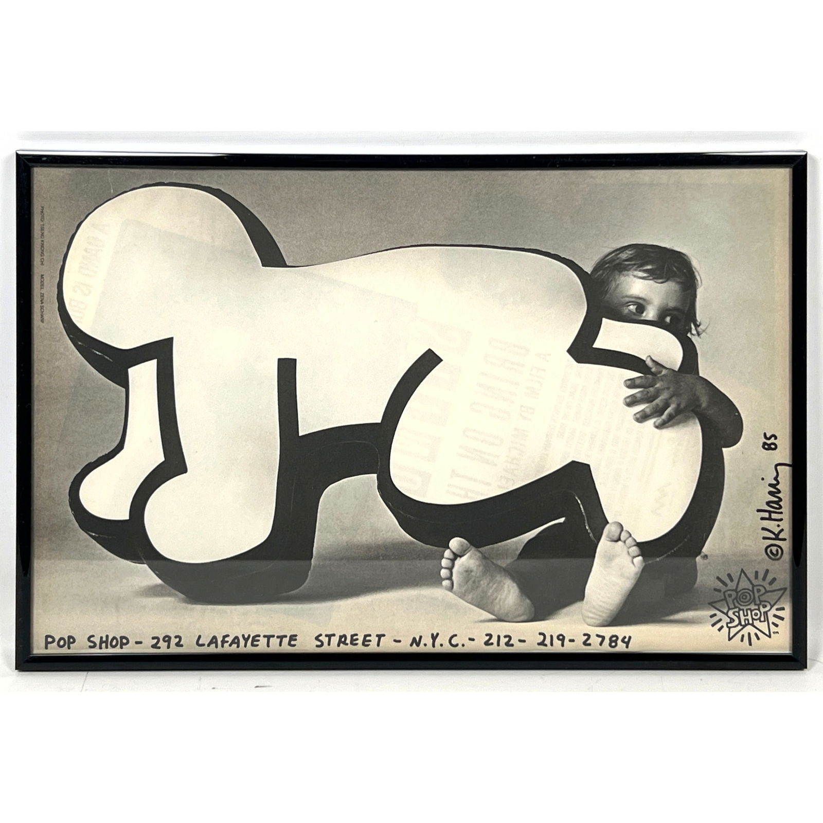 Vintage Keith Haring pop shop magazine advertisement: Vintage Keith Haring pop shop magazine advertisement Dimensions: Height: 11 inches, Width: 17 inches. ---