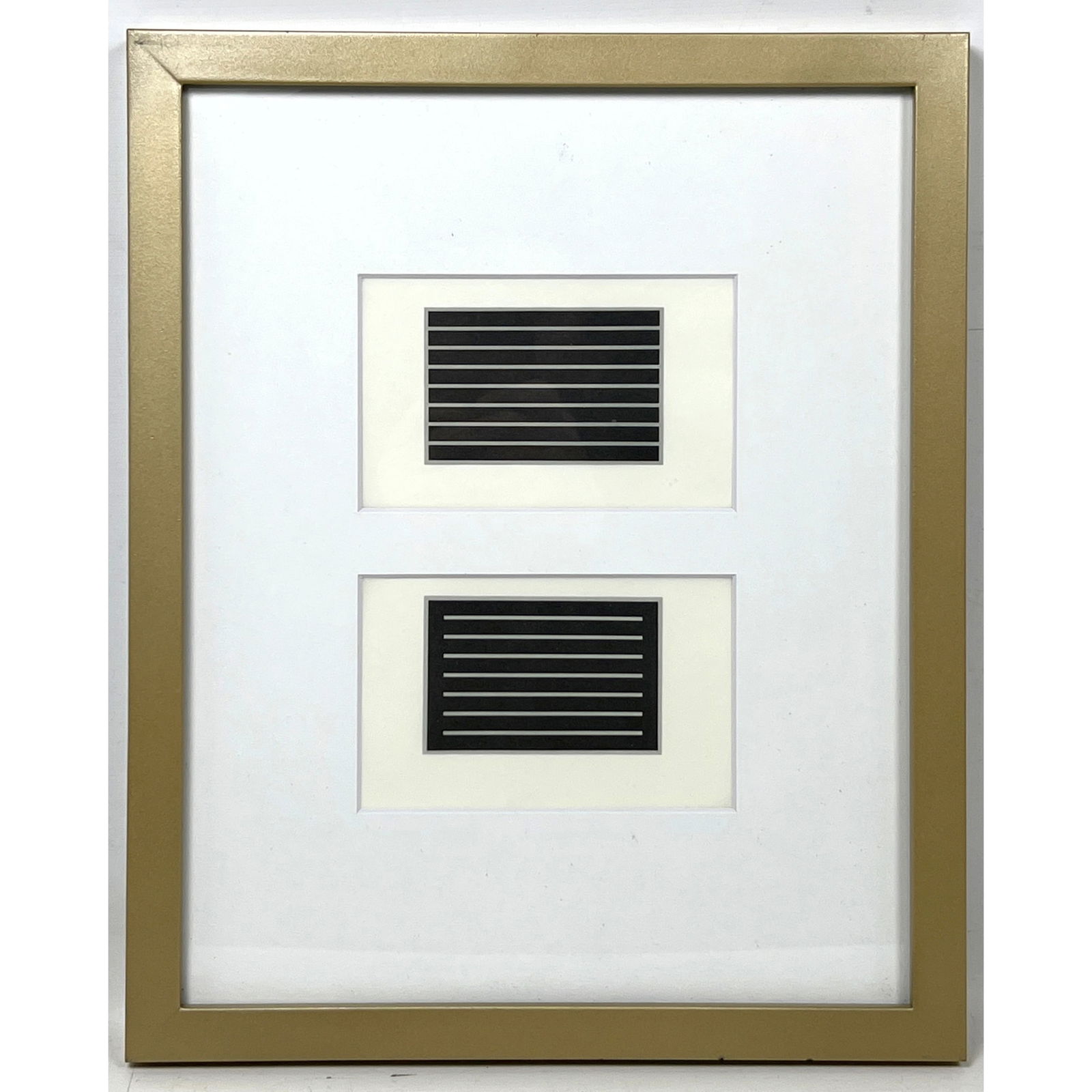 2 Donald Judd vellum offset lithographs Framed Together. Last Editions 1994: 2 Donald Judd vellum offset lithographs Framed Together. Last Editions 1994 Dimensions: Frame Height: 15 inches, Frame Width: 12 inches. - Image Size: Image Height: 3 inches, Image Width: 5.5