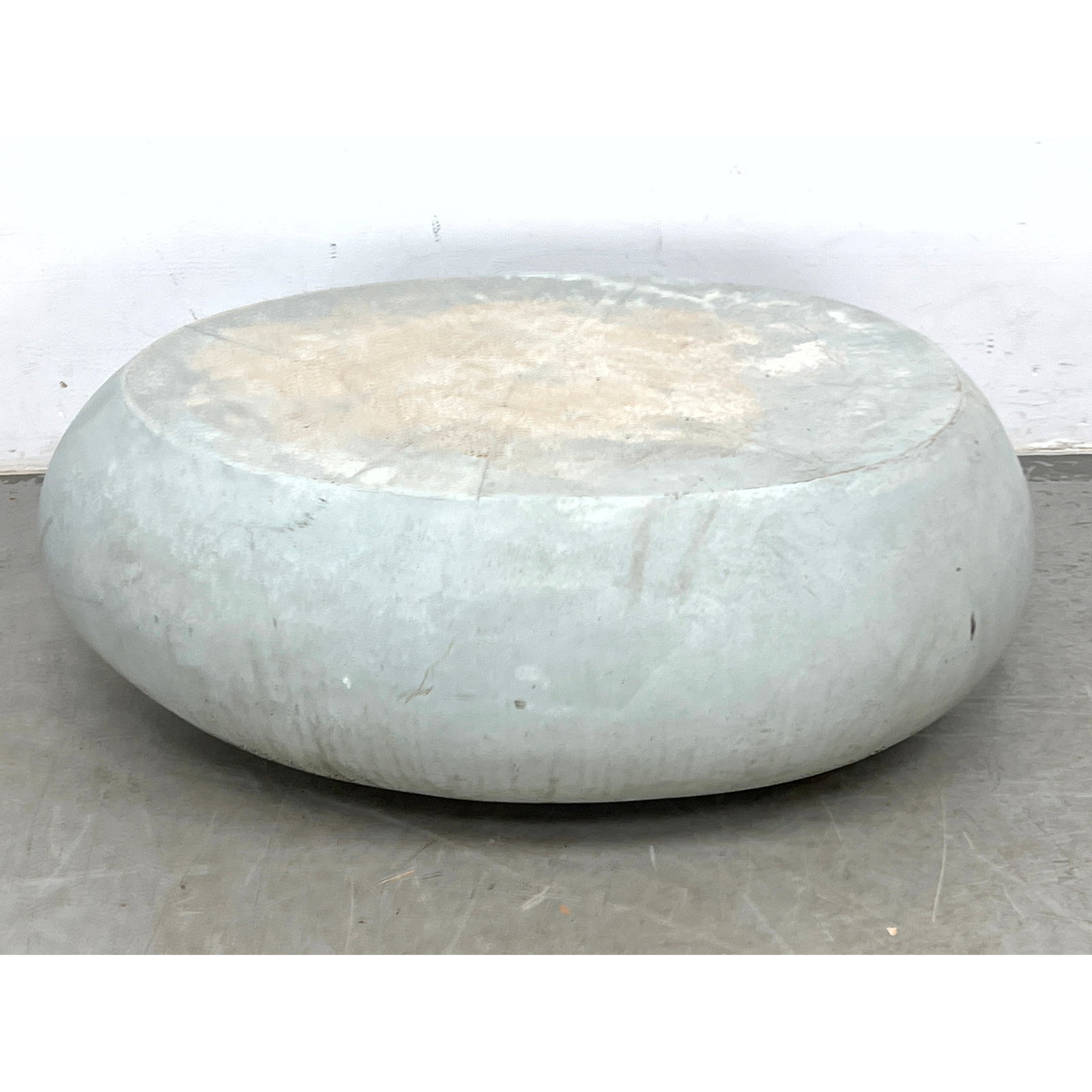 Weathered Plastic Garden Table.: Weathered Plastic Garden Table. Dimensions: Height: 14 inches, Width: 35 inches, Depth: 24 inches. ---