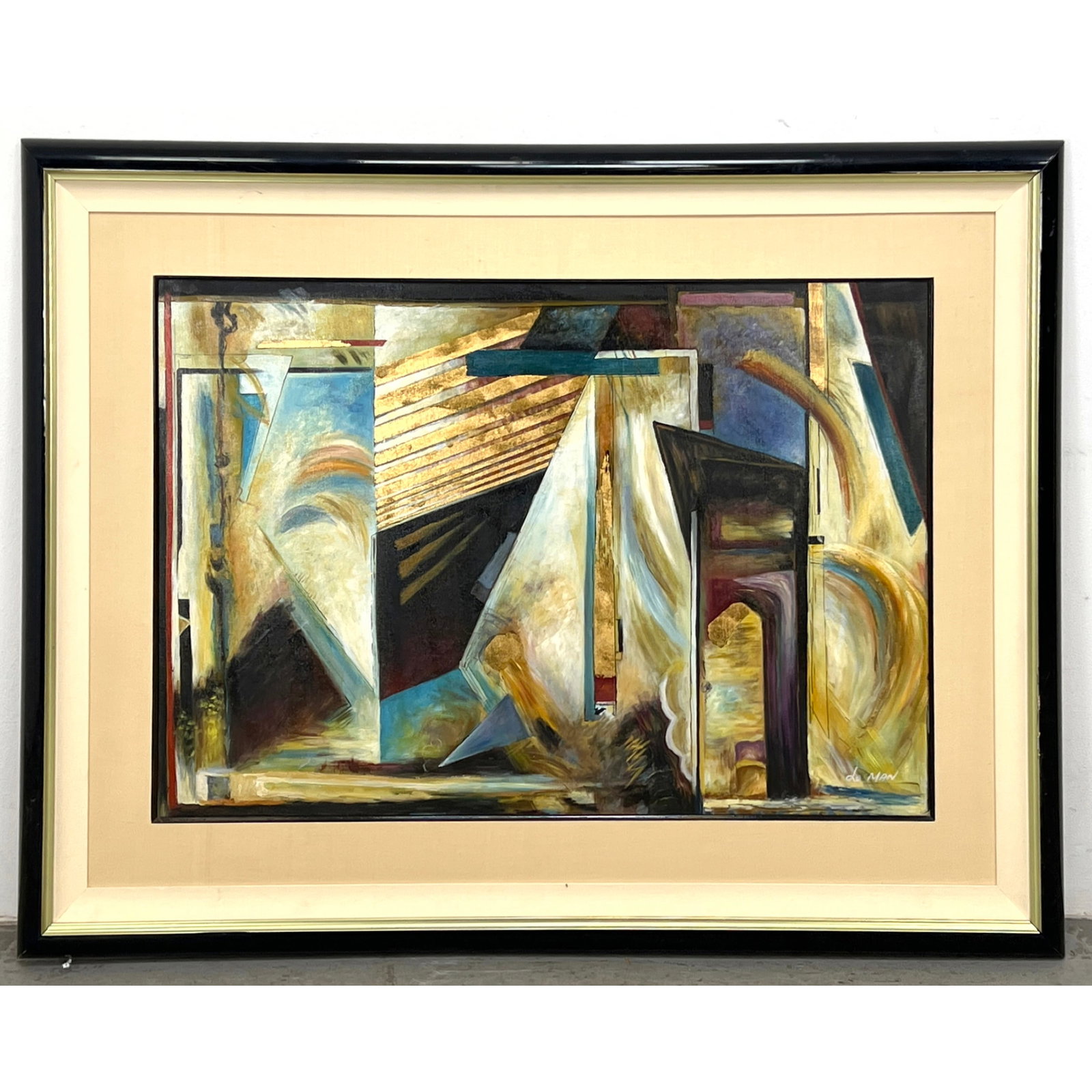 Le MAN Abstract Modern Painting.: Le MAN Abstract Modern Painting. Dimensions: Frame Height: 36 inches, Frame Width: 48 inches. - Image Size: Image Height: 23.5 inches, Image Width: 35.5 inches. ---