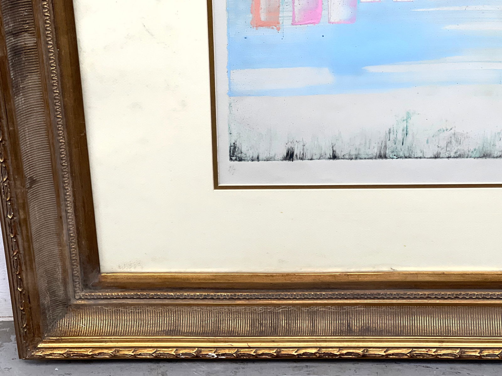 Signed and Numbered Lithograph Print. 7/7. Harbor scene. - 4