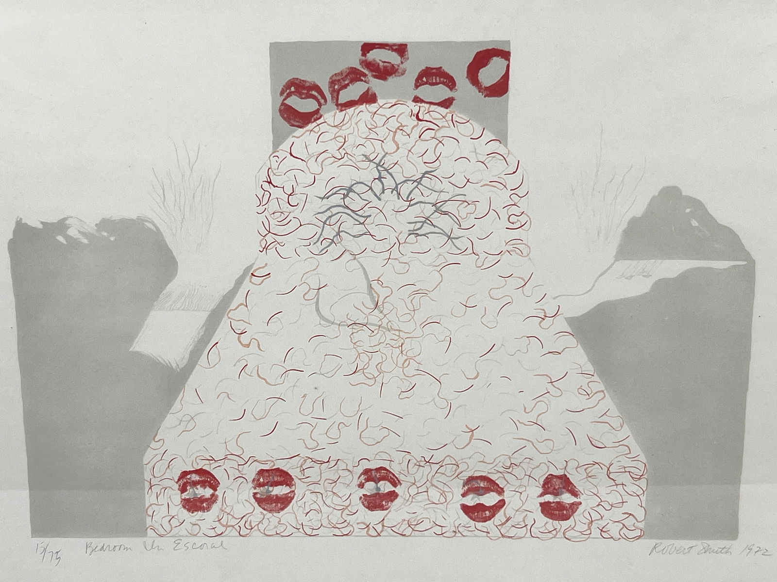 1972 Robert Smith Signed and Numbered Etching Print. 15/75. - 2