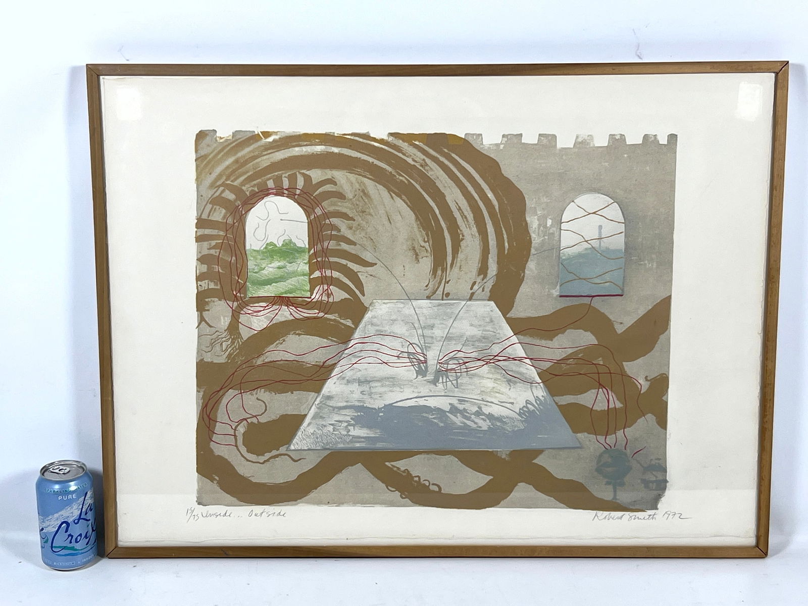 1972 Robert Smith Signed and Numbered Etching Print. 15/75. Inside outside. - 5