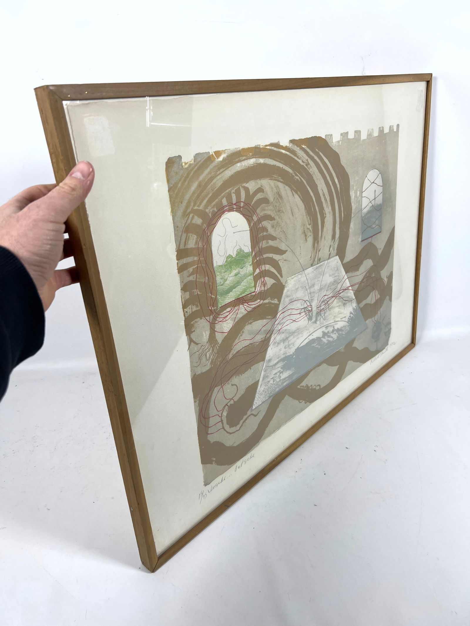1972 Robert Smith Signed and Numbered Etching Print. 15/75. Inside outside. - 9