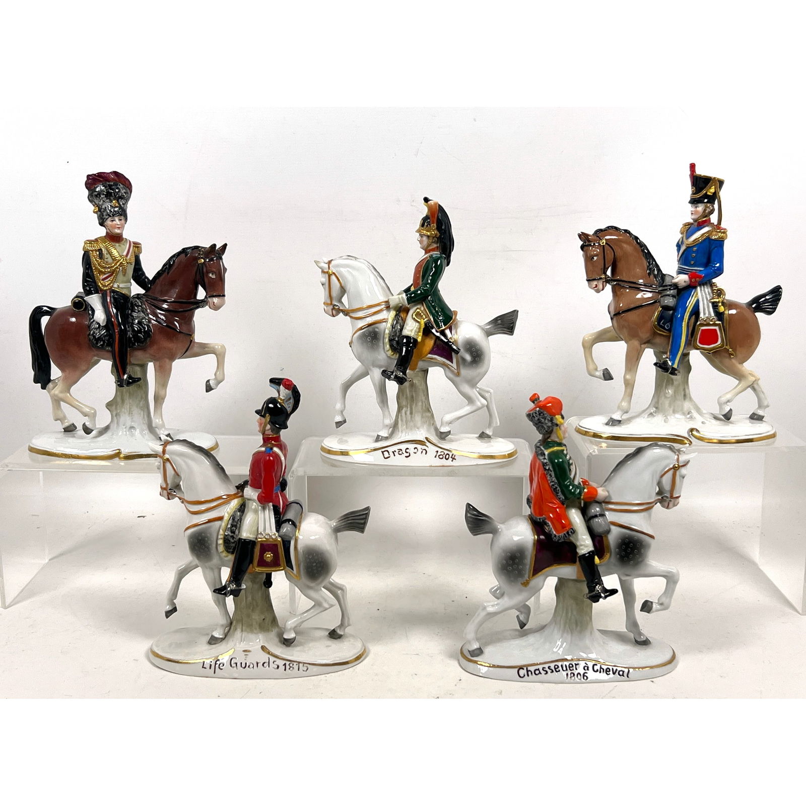 Italian Naples Hand painted porcelain figurines depicting various Napoleonic era and early 19th cent (1 of 18)