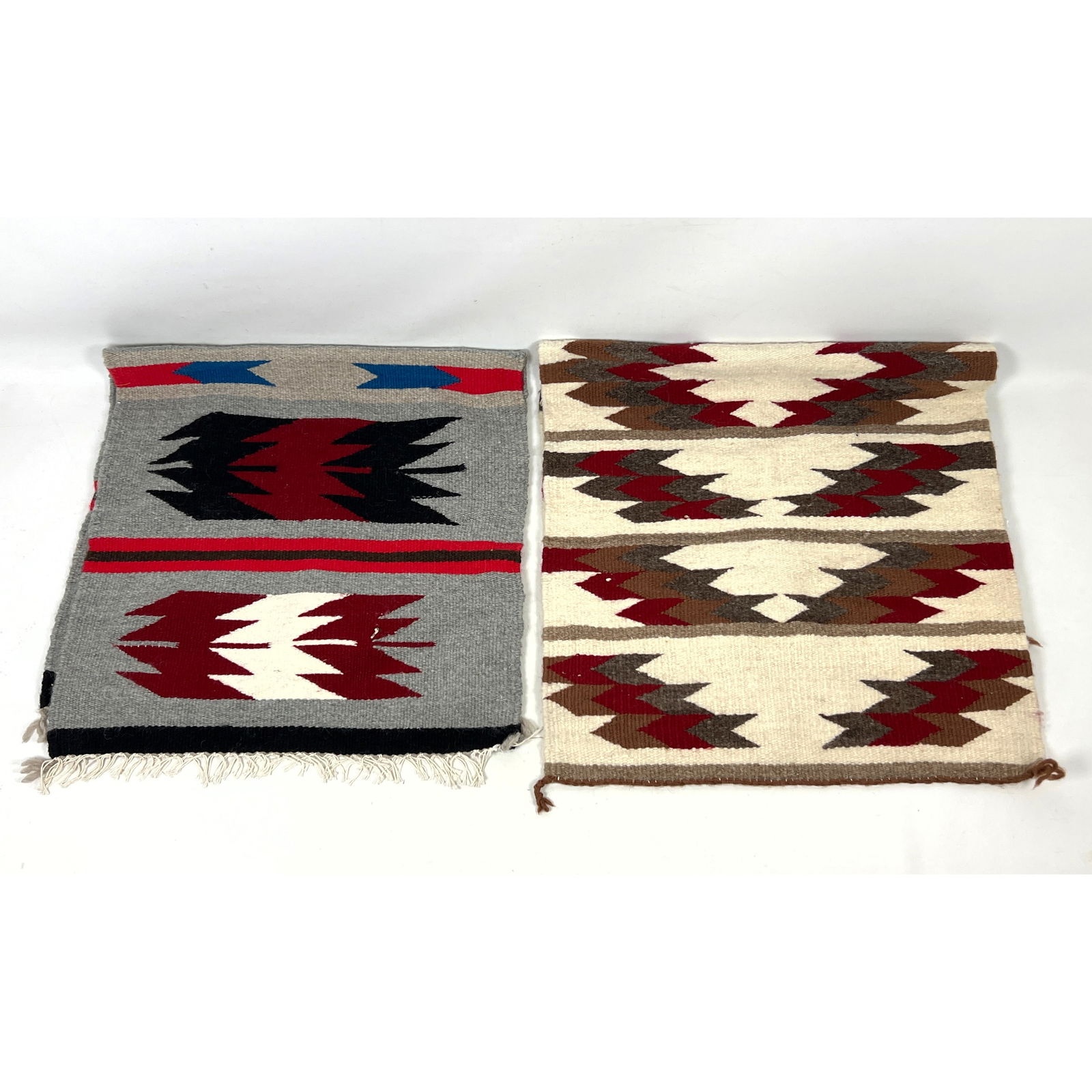 2 Navajo style Flat Weave Rugs. Native American Indian. (1 of 12)