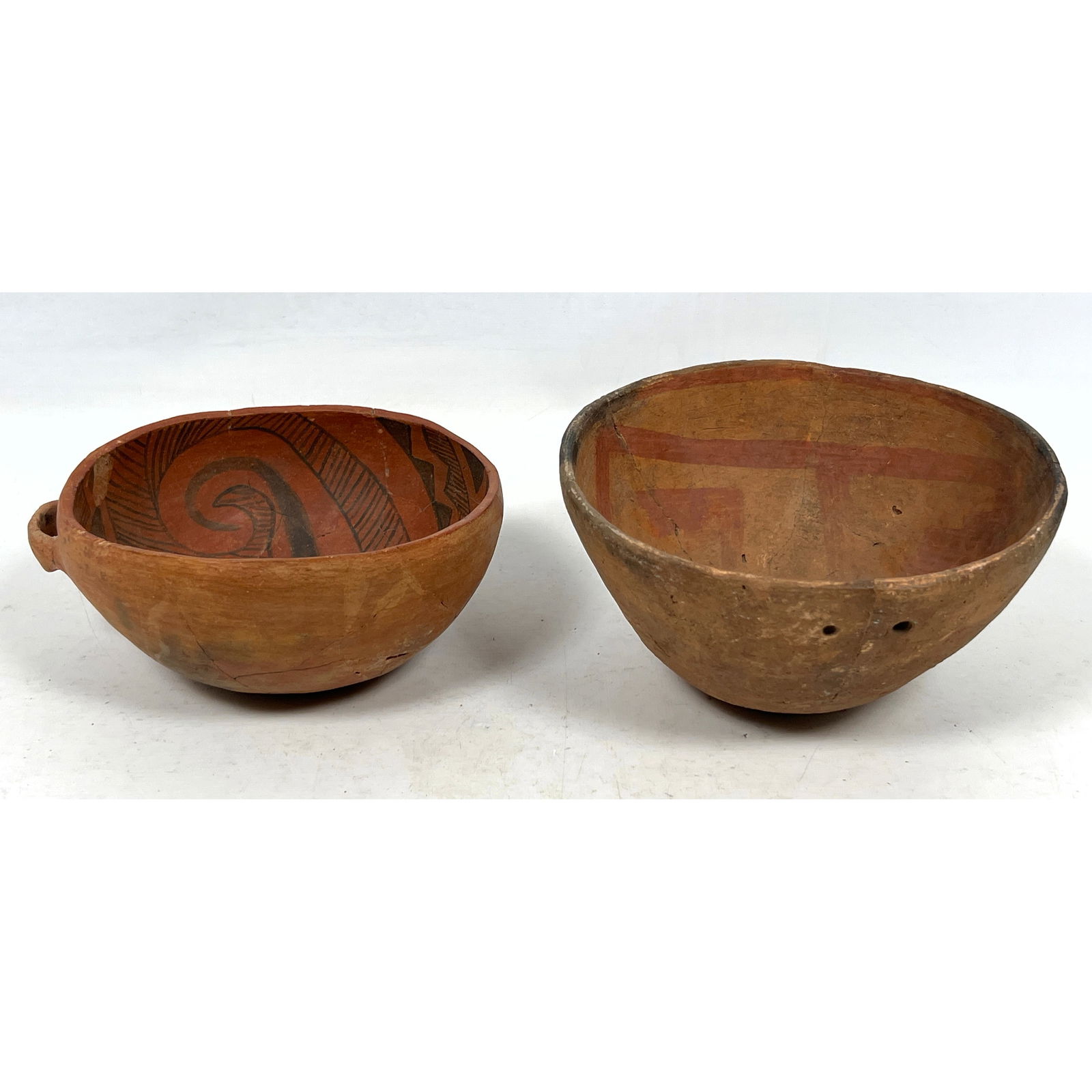 2pc Prehistoric Southwest American pottery bowls. Purchased from a reputable Native American dealer. (1 of 15)