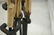 Modernist Set Black Iron & Brass Fireplace Tools. - 5