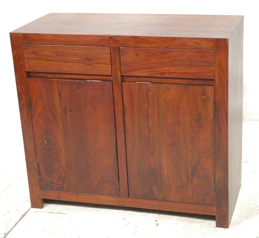 Rosewood Server Cabinet. Two drawers. Two doors.: Rosewood Server Cabinet. Two drawers. Two doors. -- Dimensions: H: 36 inches: W: 39.5 inches: D: 18 inches ---