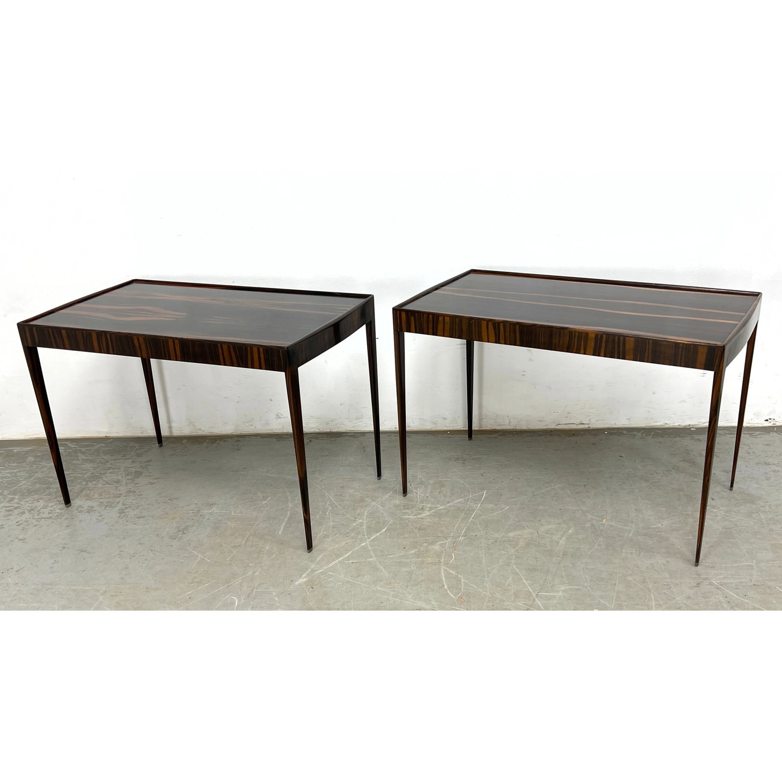 Pair Rare Alfred Porteneuve Macassar Ebony Side Tables. (1 of 10)