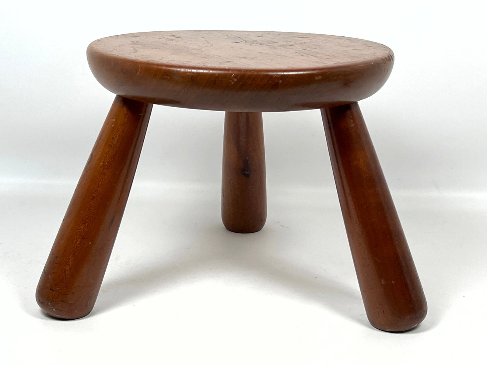 Country Rustic 3 Leg Low Stool. - 4