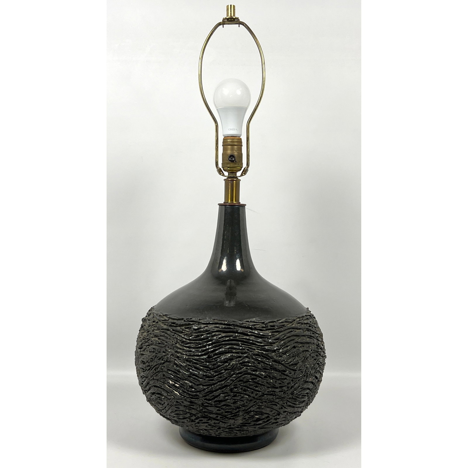 Mid Century Lee Rosen Design Technics Glazed Ceramic Table Lamp: Mid Century Lee Rosen Design Technics Glazed Ceramic Table Lamp Dimensions: Height: 28 inches, Width: 12.25 inches, Depth: 12.25 inches. ---