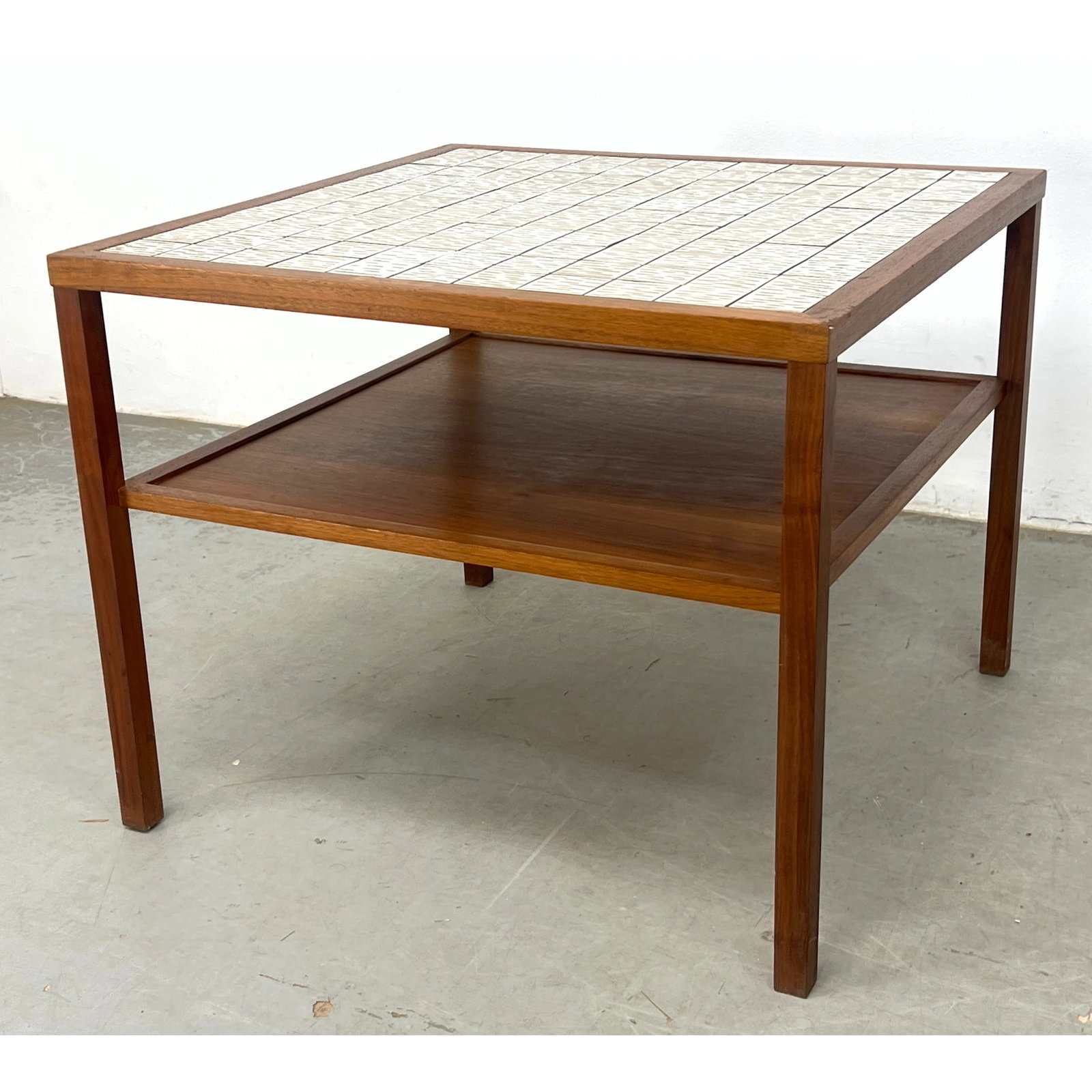 Gordon and Jane Martz for Marshall Studios, Walnut and Ceramic Tile Table. Unmarked. (1 of 9)