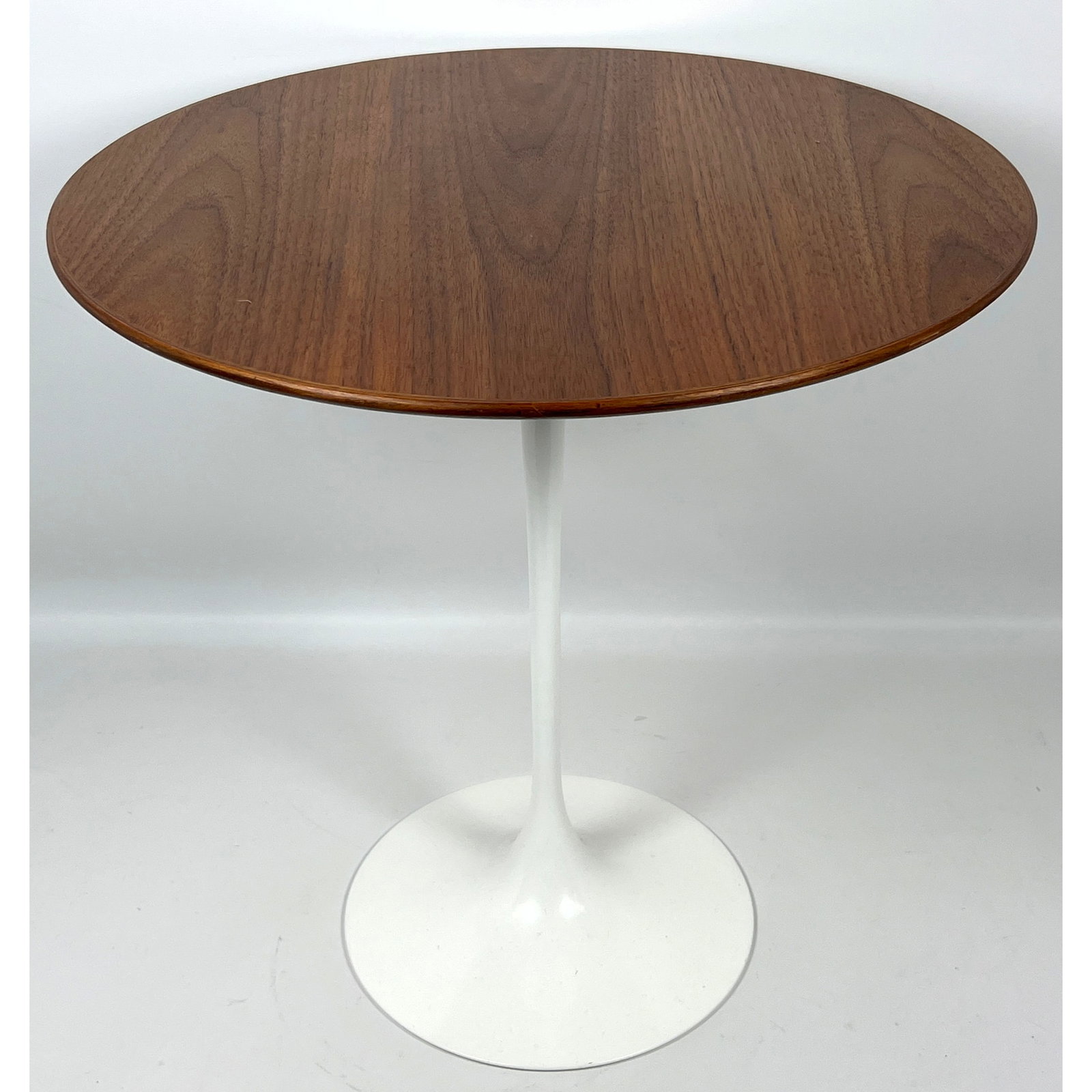 Eero Saarinen Knoll Studio Mid Century Design Walnut Top Pedestal Side Table, Label (1 of 12)