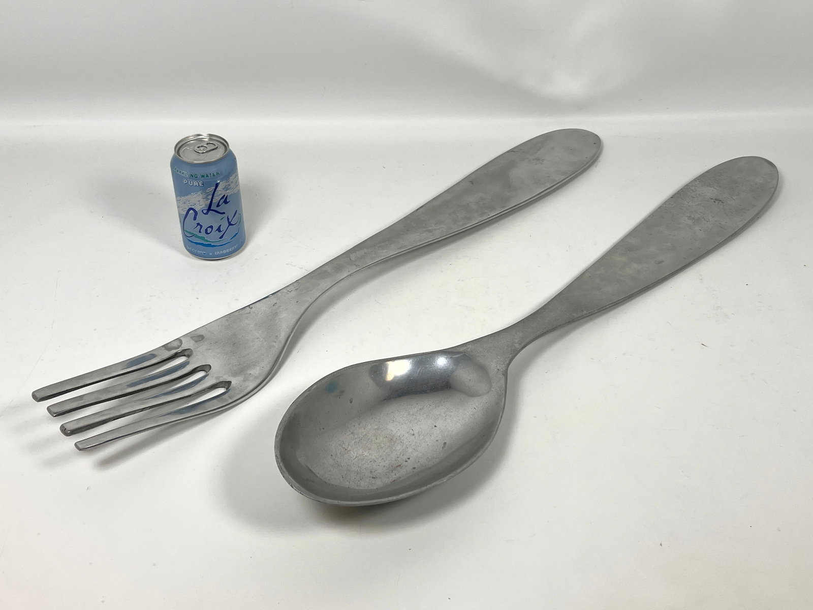 Large Scale Oversized Wall Hanging Fork and Spoon - 2