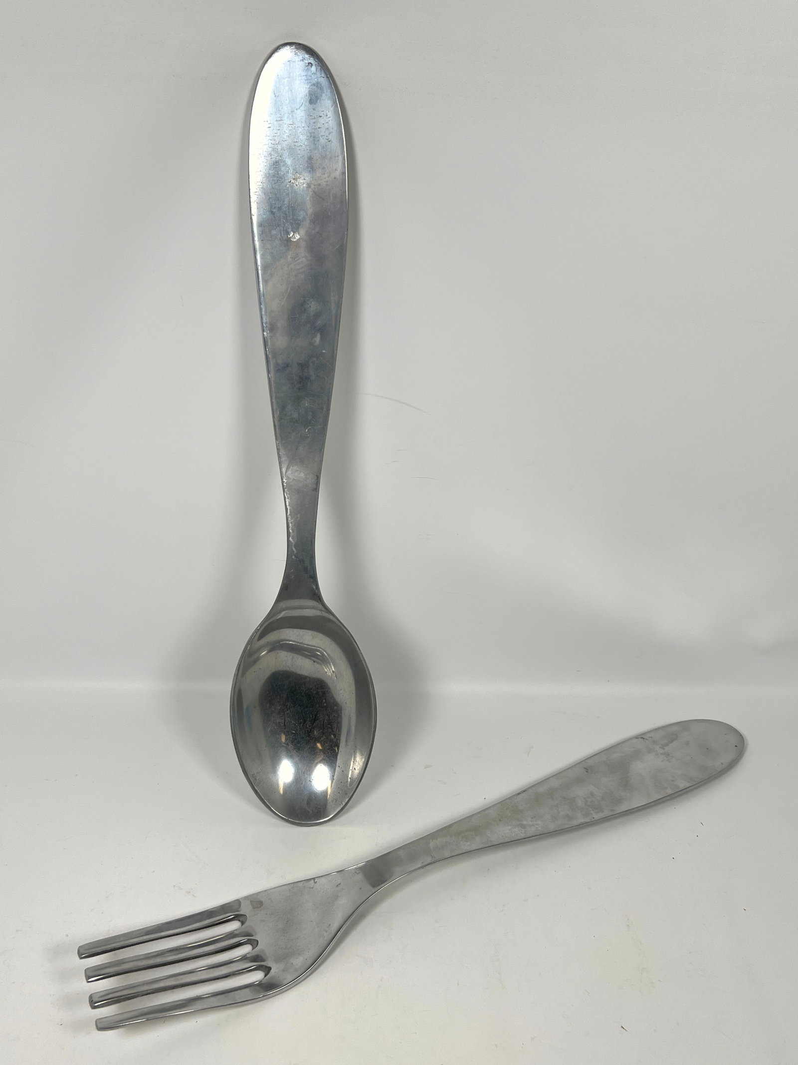 Large Scale Oversized Wall Hanging Fork and Spoon - 5