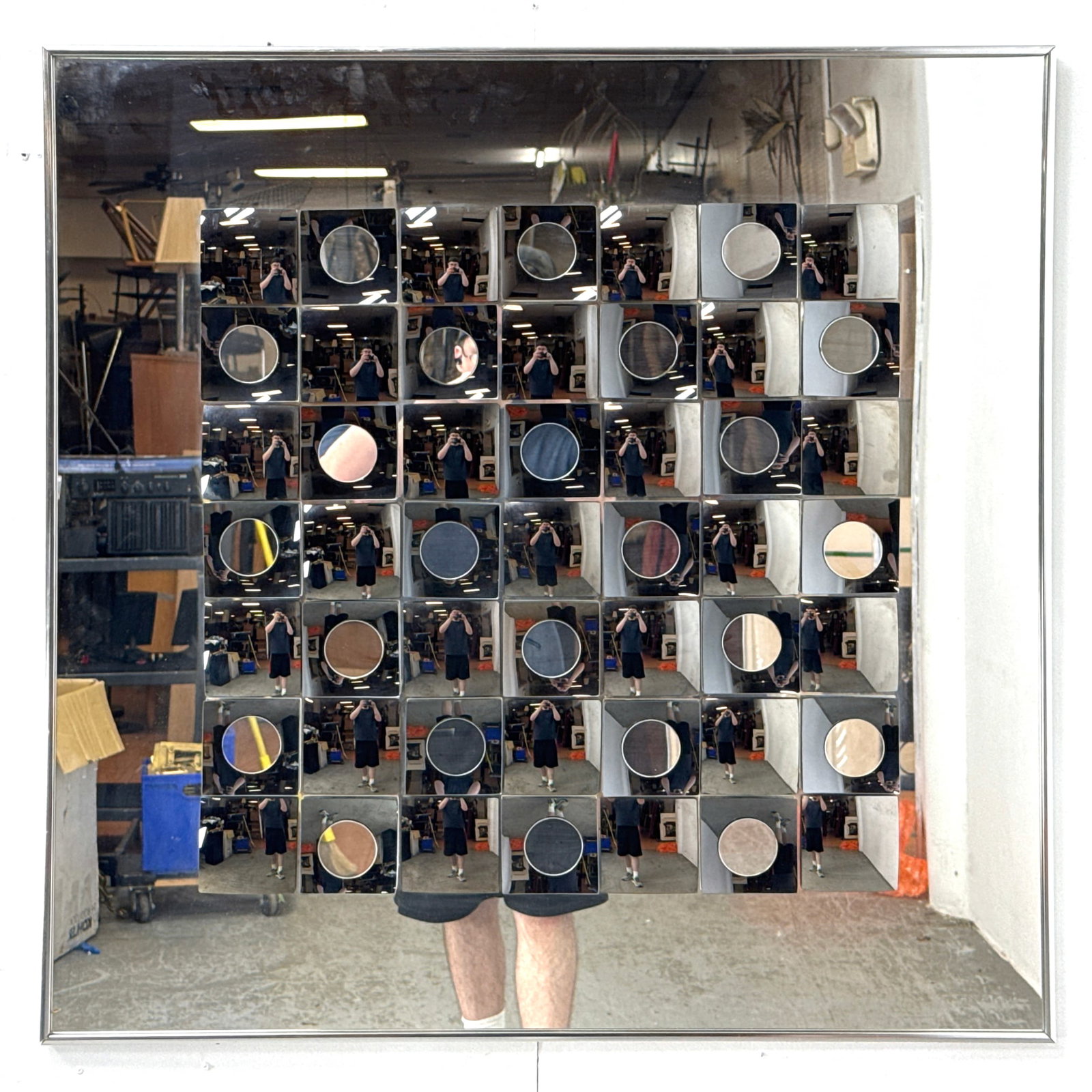 Hal Bienenfeld Geometric Op Wall Art Mirror. (1 of 11)