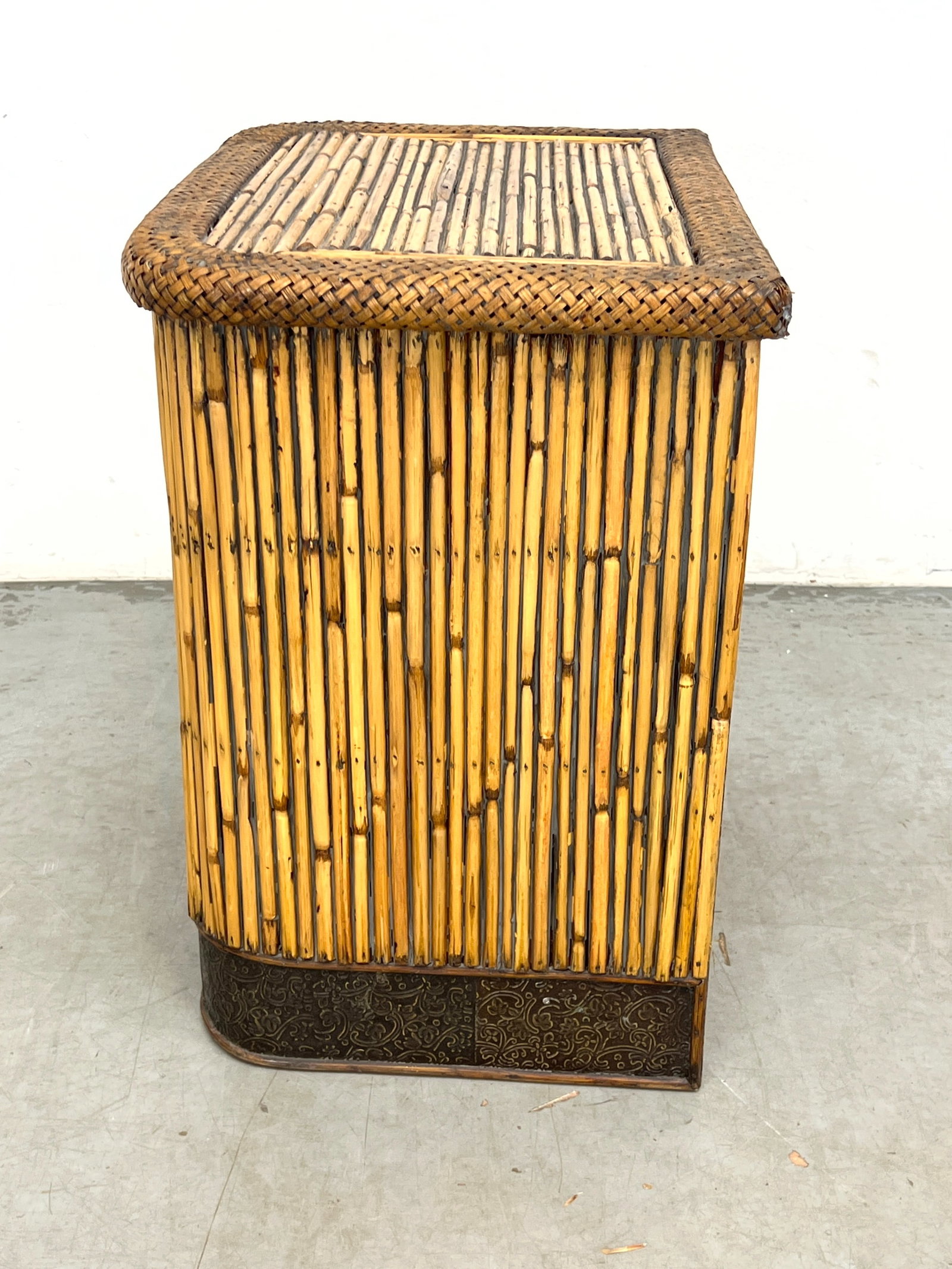 Split Reed Rattan 3 Drawer Stand. - 5