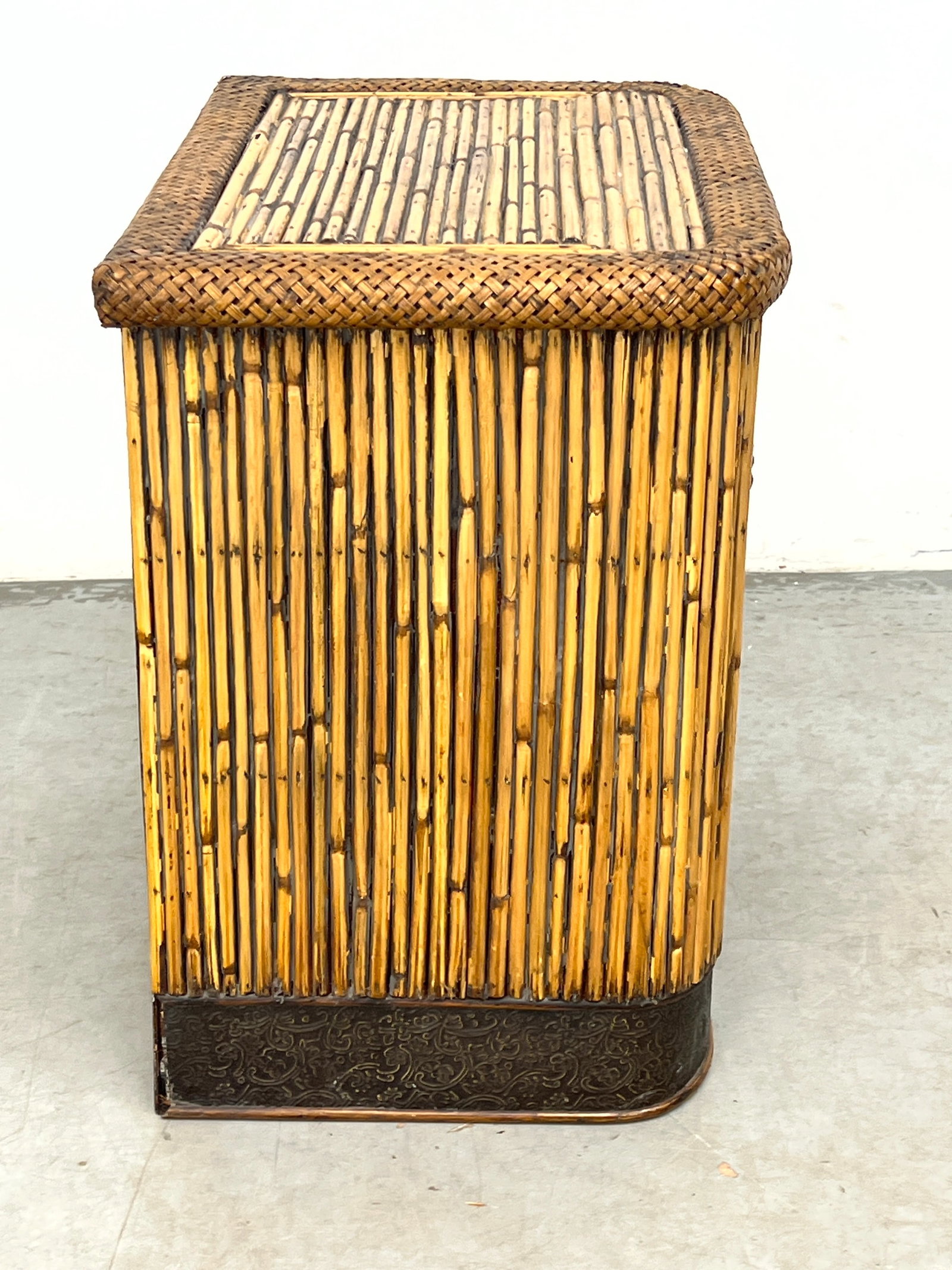 Split Reed Rattan 3 Drawer Stand. - 7