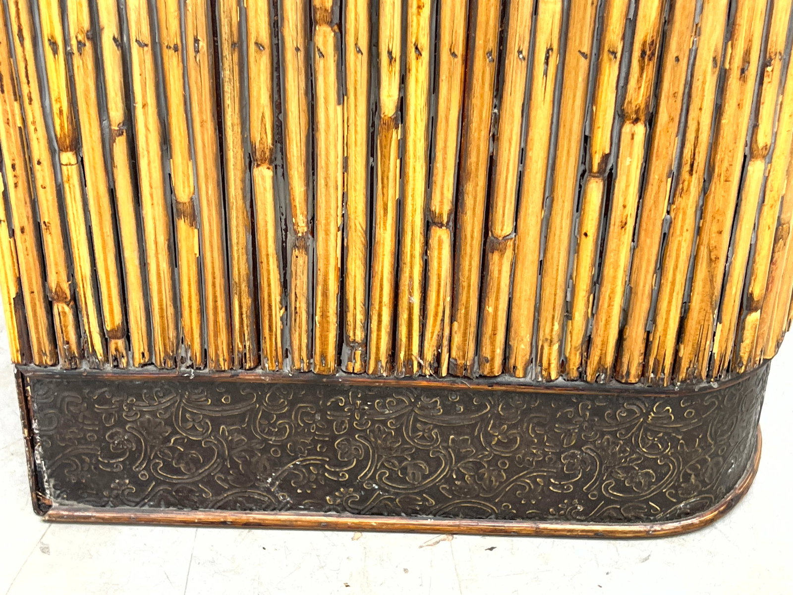 Split Reed Rattan 3 Drawer Stand. - 8