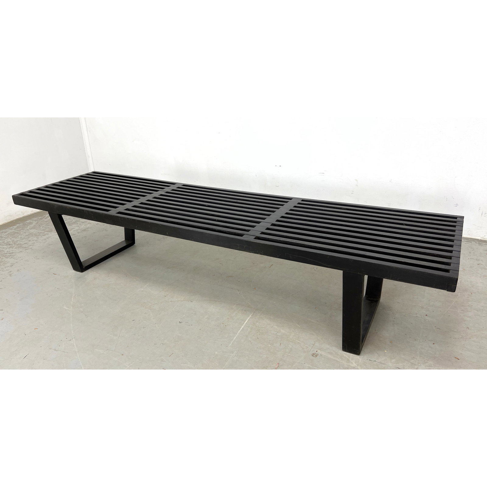 George Nelson for Herman Miller Ebonized Slat Bench. (1 of 6)