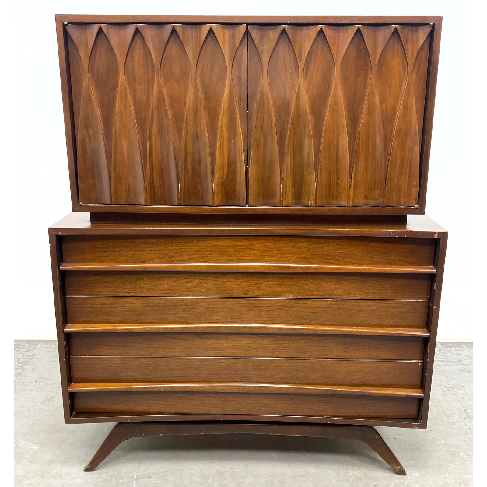50s Mid Century Modern Highboy Made in Brooklyn New York. Albert Parvin Style. (1 of 11)