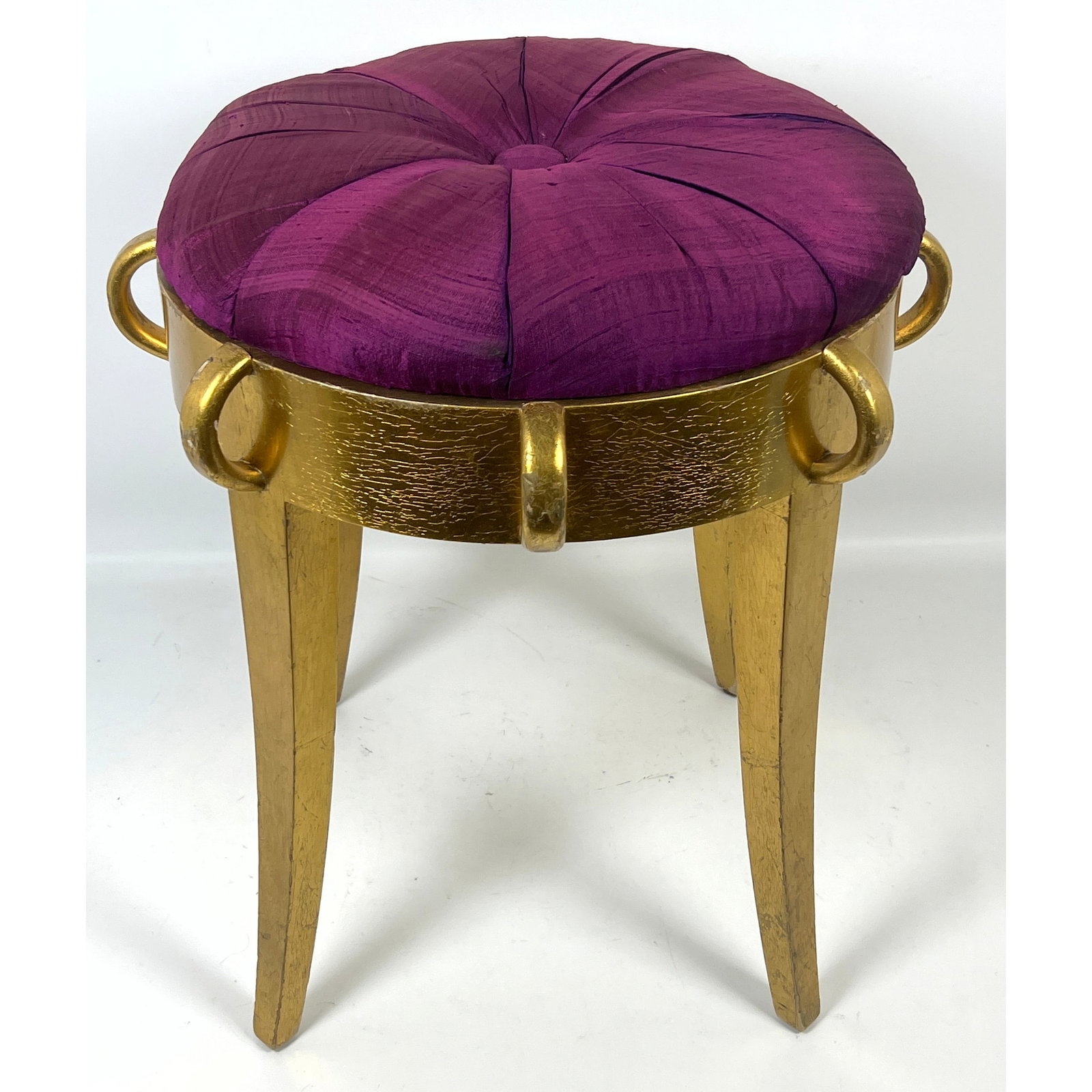 Italian Style Gilt wood Vanity stool. (1 of 10)