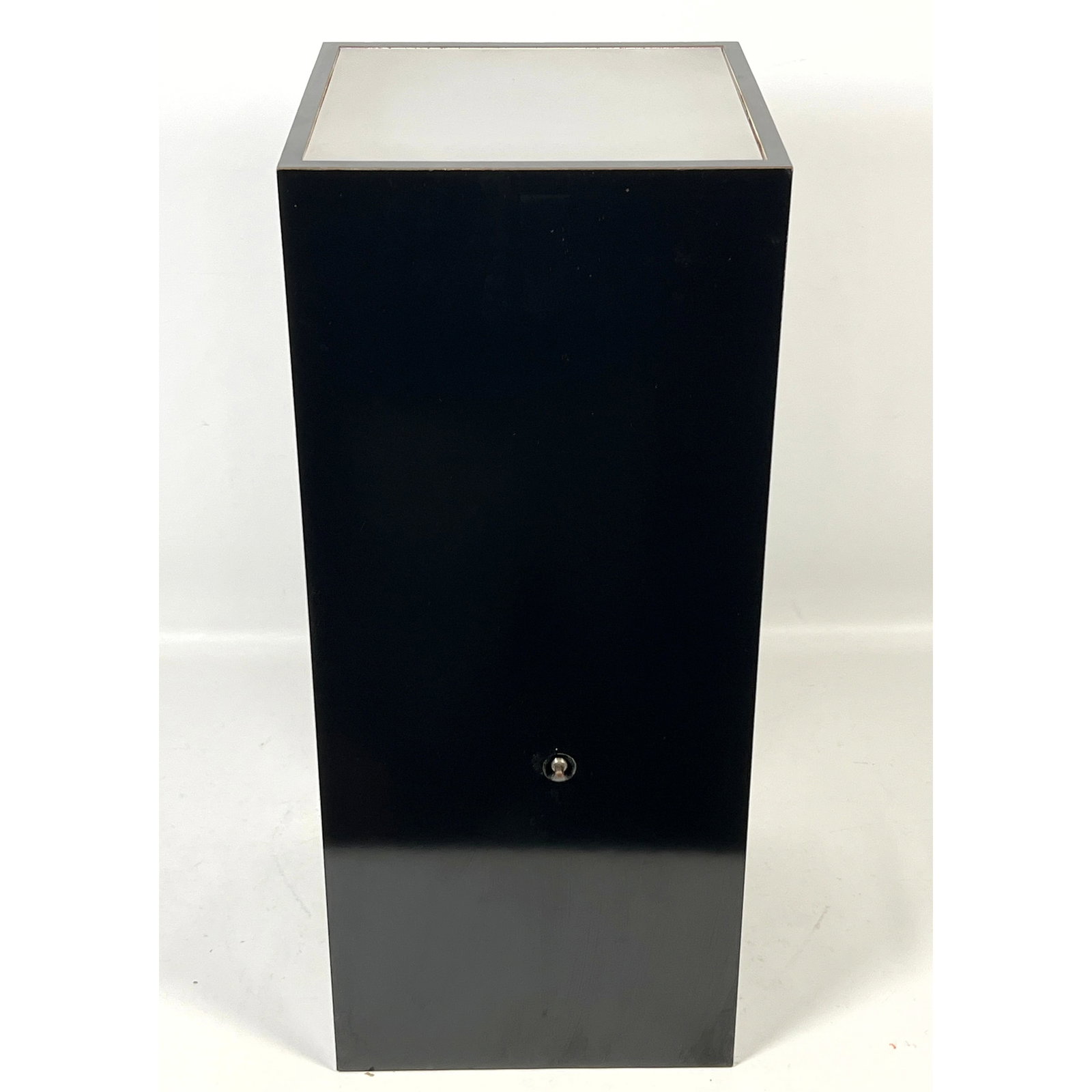 Modernist Black Laminate Lighted Display Pedestal (1 of 10)