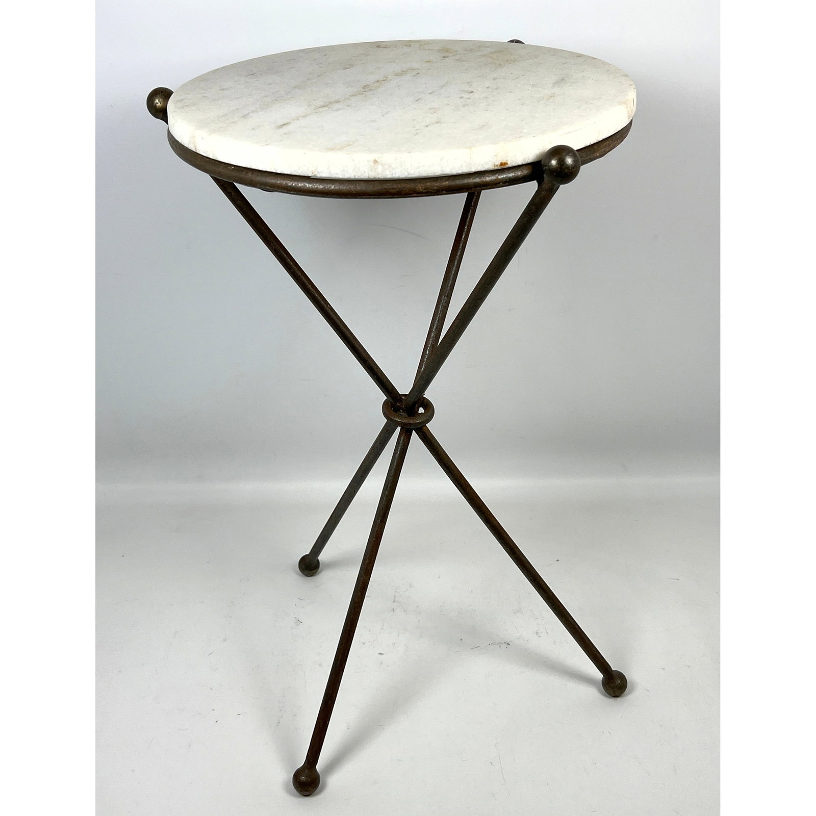 Regency Style Iron and Marble Tabouret Drink Stand. (1 of 10)