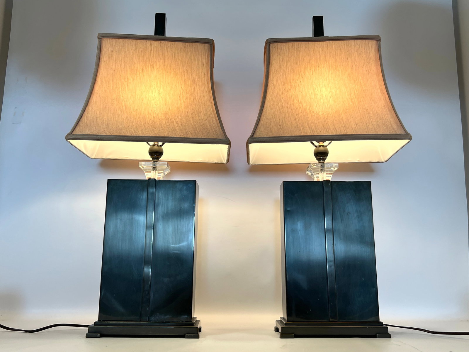 Pair Uttermost Springer style Metal Table Lamps. (1 of 14)