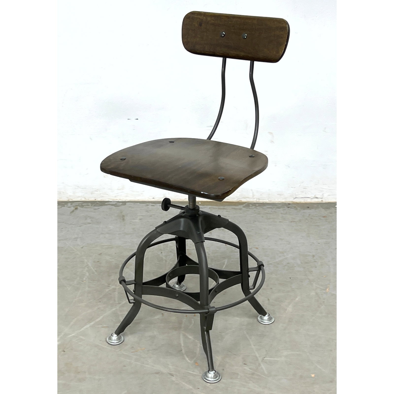 Industrial Swivel Draftsman Task Stool with Back. (1 of 7)