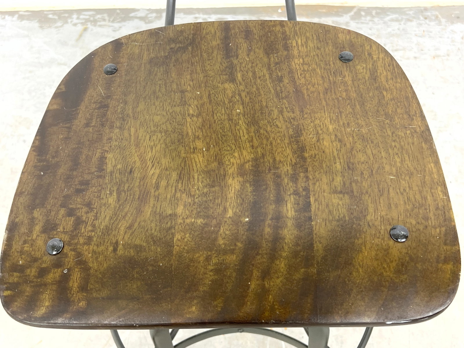 Industrial Swivel Draftsman Task Stool with Back. - 5