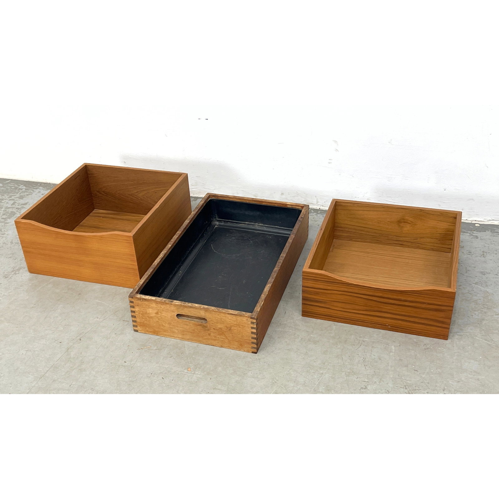 3pcs Wooden Trays Planter. Torbjorn Afdal Bruksbo Norway Teak Planter Box, Label. 2 Danish Modern Te: 3pcs Wooden Trays Planter. Torbjorn Afdal Bruksbo Norway Teak Planter Box, Label. 2 Danish Modern Teak Storage Boxes Dimensions: Height: 7.75 inches, Width: 16.25 inches, Depth: 15 inches. ---