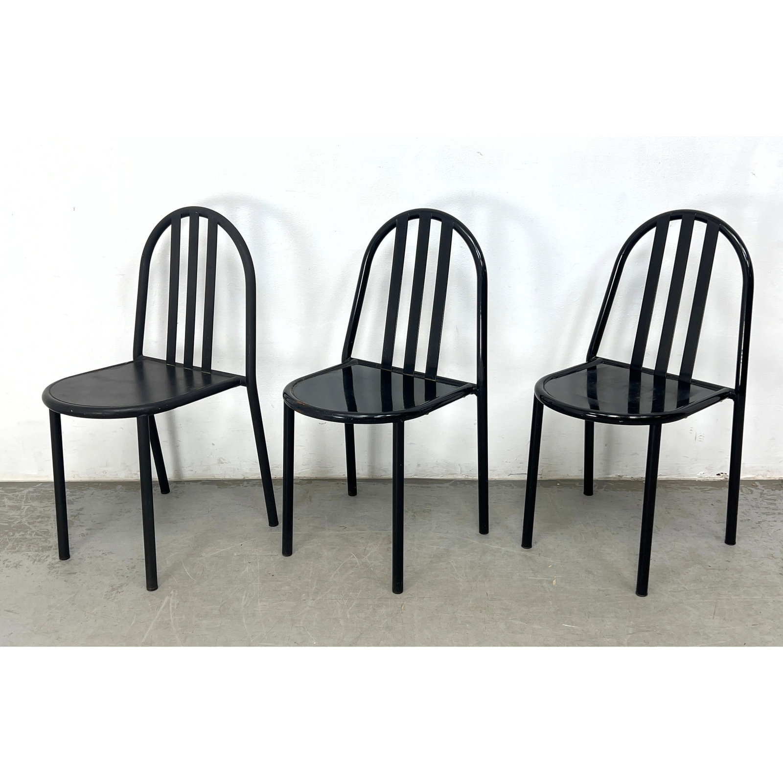 3 Robert Mallet Stevens Design Model 222 Stacking Chairs: 3 Robert Mallet Stevens Design Model 222 Stacking Chairs Dimensions: Height: 32 inches, Width: 16.5 inches, Depth: 16.5 inches. - Seat Height: 17.5 inches ---