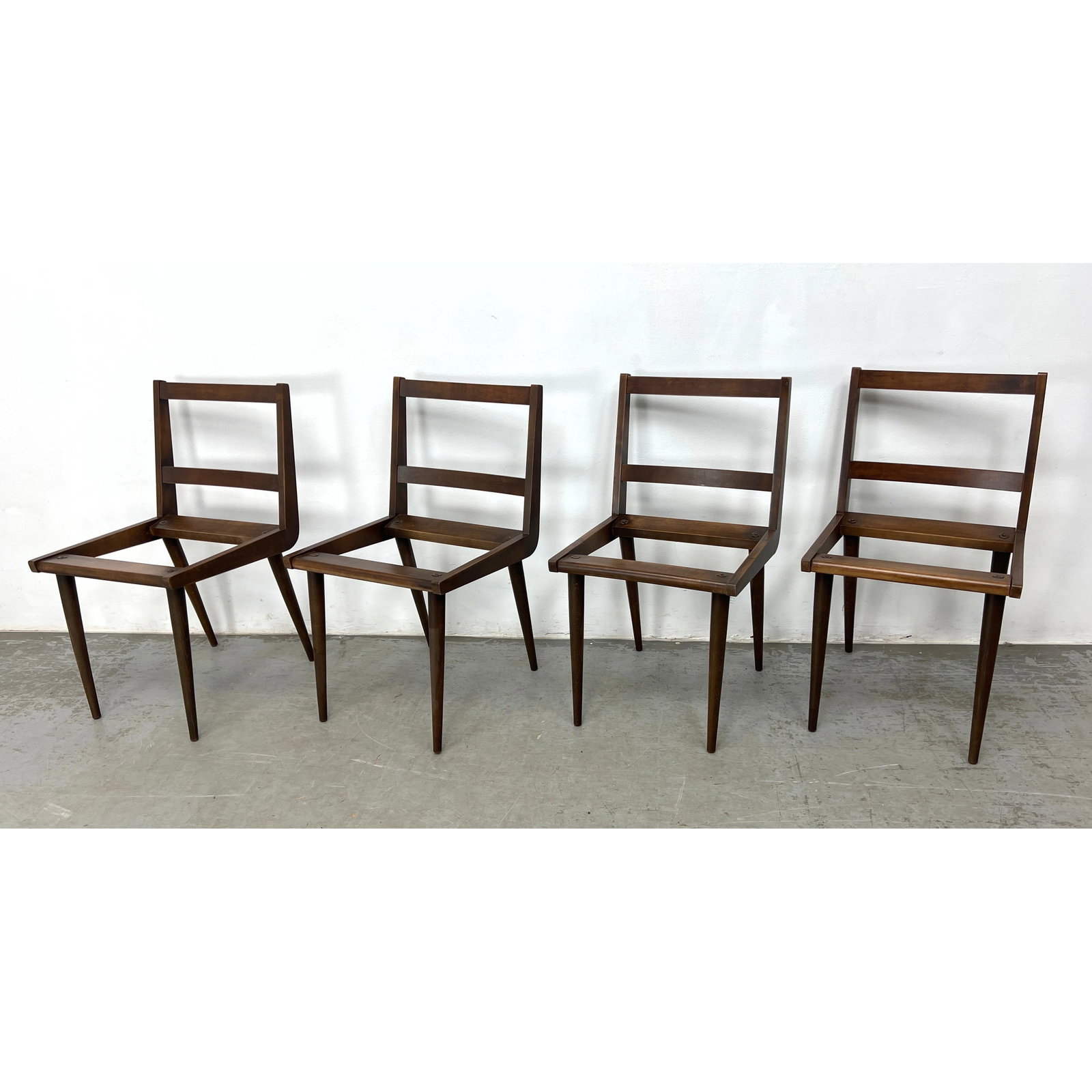 Set 4 Mid Century Modern Dining Chair Frames. Risom style. (1 of 8)