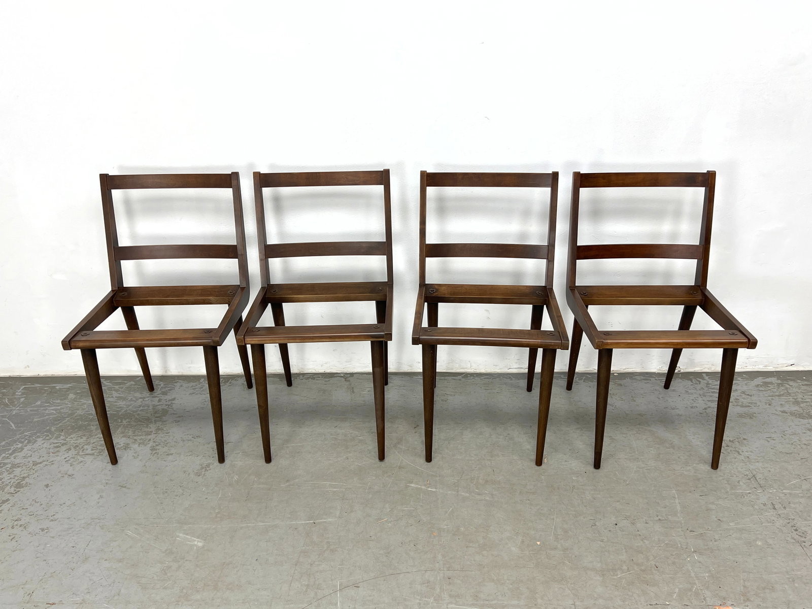 Set 4 Mid Century Modern Dining Chair Frames. Risom style. - 3