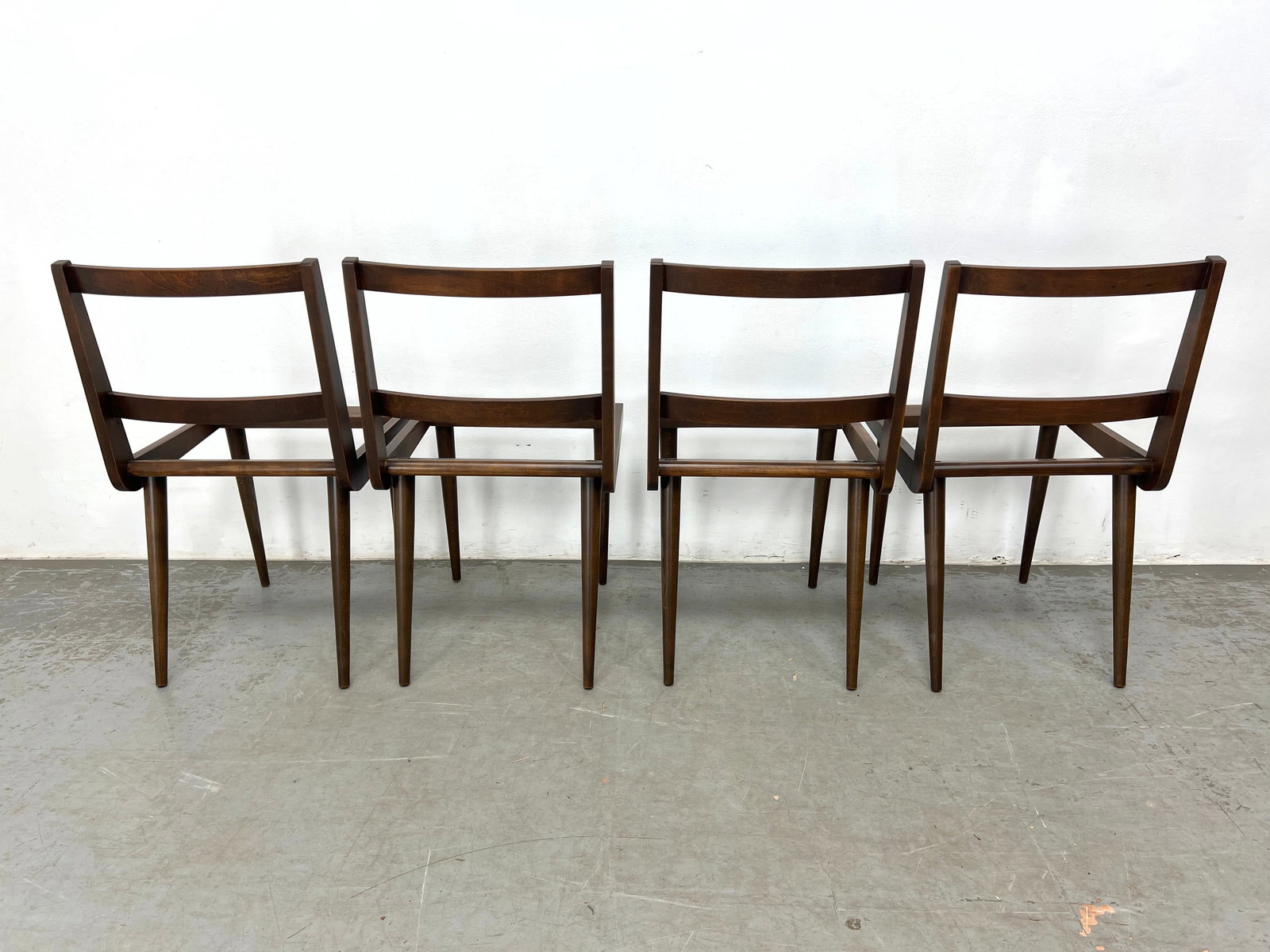 Set 4 Mid Century Modern Dining Chair Frames. Risom style. - 5